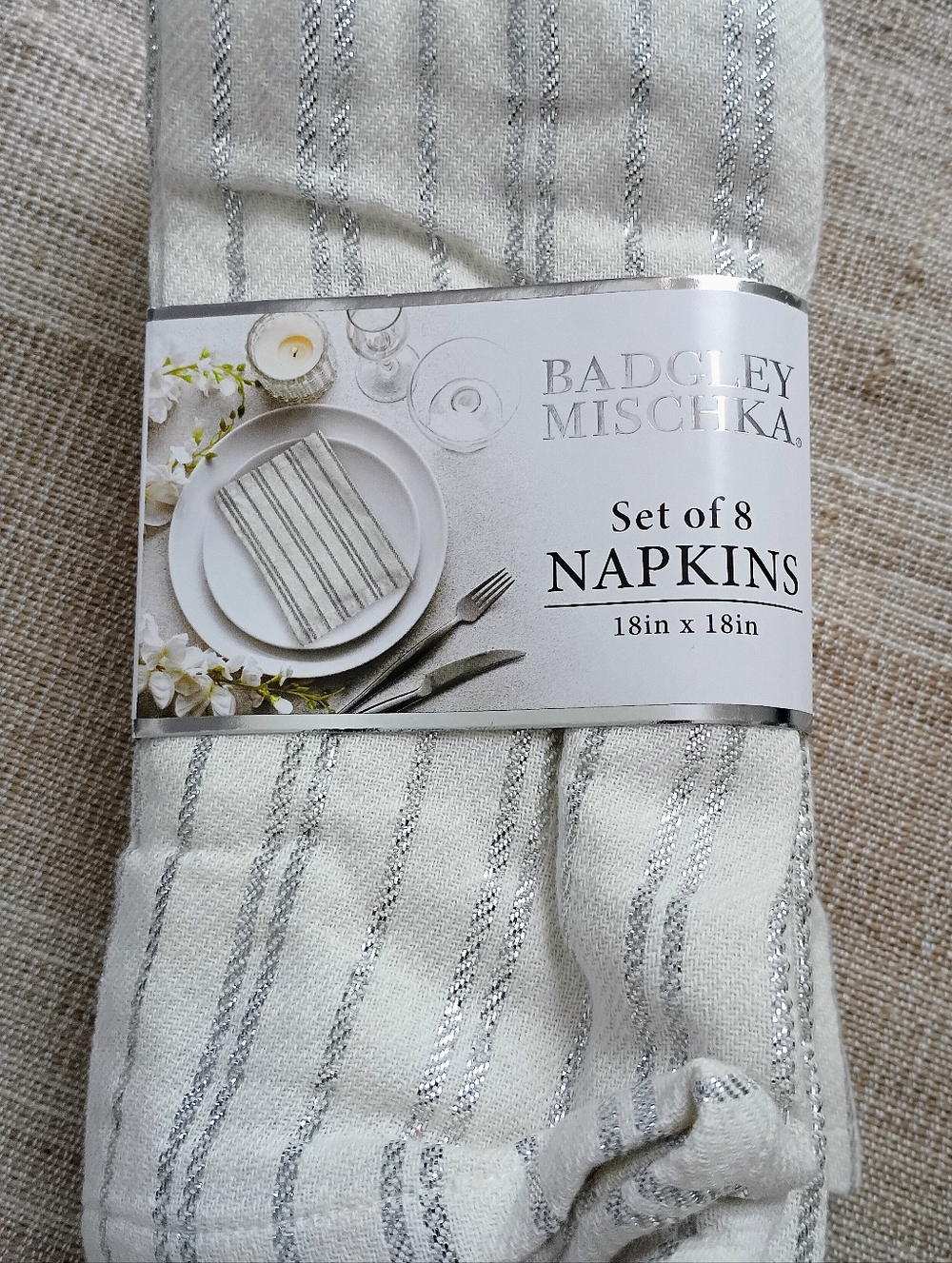 Badgley Mischka Napkins -Set of 8